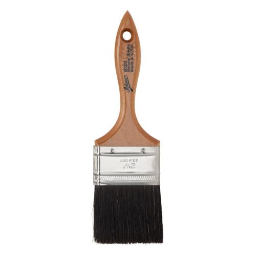 Ateco 60525, 2.5-Inch Wide Flat Pastry Brush, Black Natural Bristles, Stainless Steel Ferrule