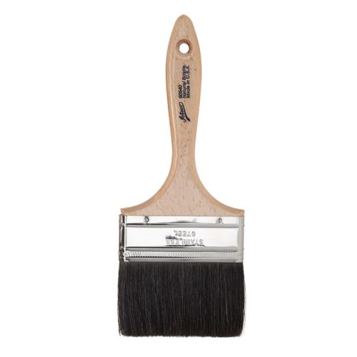 Ateco 60540, 4-Inch Wide Flat Pastry Brush, Black Natural Bristles, Stainless Steel Ferrule