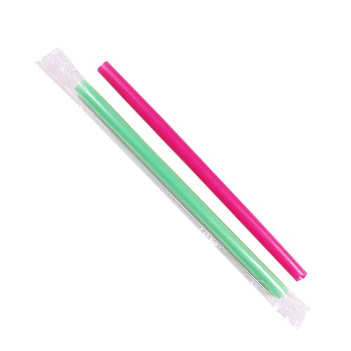 Lollicup C9060s Karat Boba Straws, Poly-Wrapped, 9 Length, Assorted Solid Colors (Case of 1600)