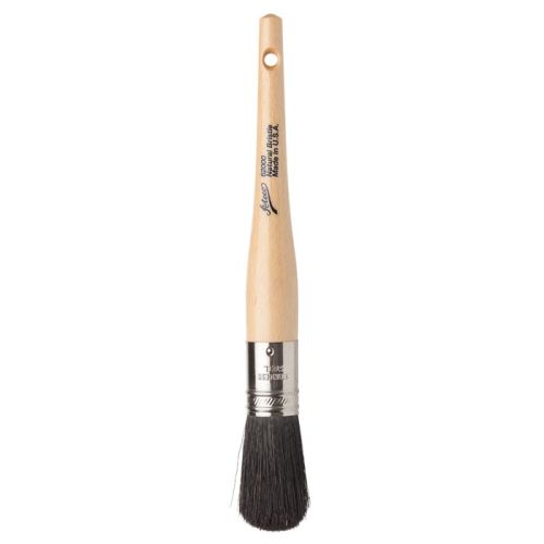 Ateco 62000, 1-1/16-Inch Diameter Round Pastry Brush, Black Natural Bristles, Stainless Steel Ferrule