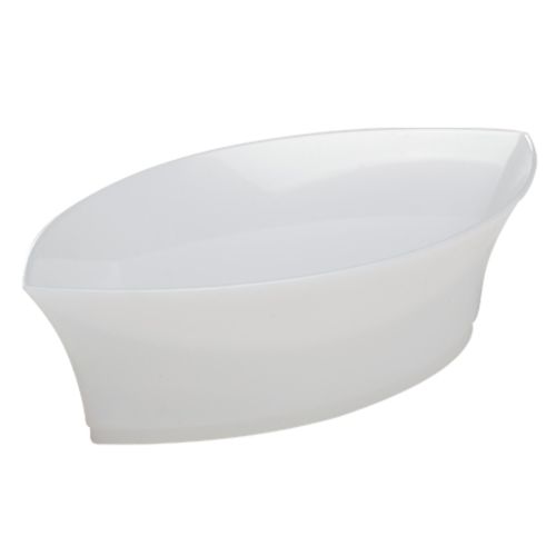 Fineline Settings 6207-WH, 4.25x2.3-inch Tiny Temptations White Boat Dish, 200/CS
