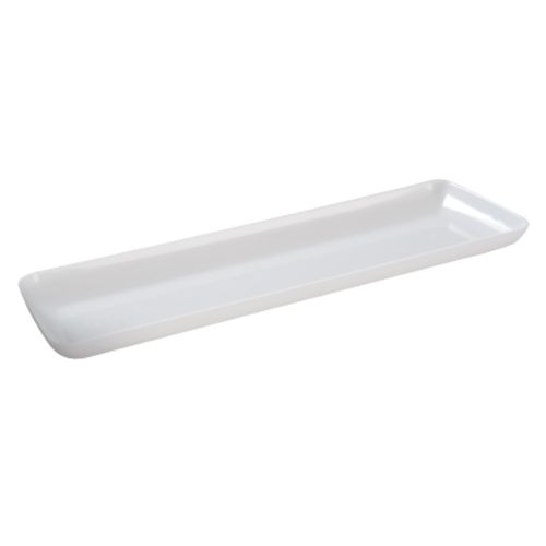 Fineline Settings 6211-WH, 7.5-inch Tiny Temptations White Rectangular Tray, 200/CS (Discontinued)