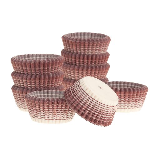 Ateco 64011, 0.75-Inch Burgundy Stripe Baking Cups, 200 per Box