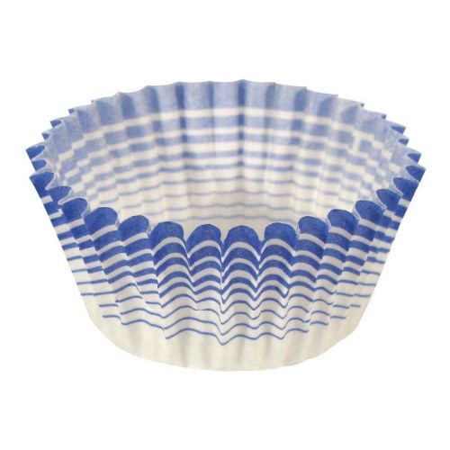 Ateco 6408, 1 x.75-Inch Blue Stripe Baking Cups, 200 per Box