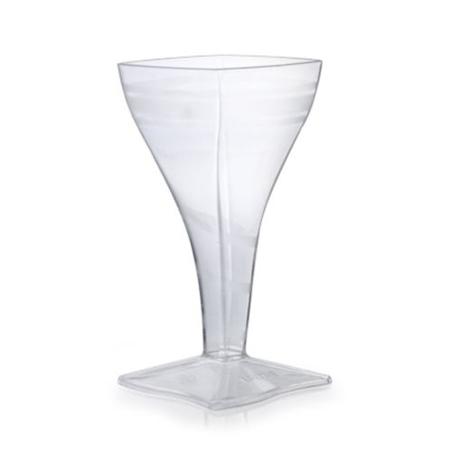 Fineline Settings 6410-CL, 2 Oz Tiny Temptations Clear Square Tiny Wine Glass, 96/CS (Discontinued)