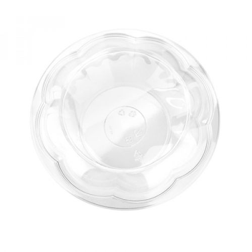SafePro 64SW100, 64 Oz Clear PET Swirl Bowl with Swirl Lid Combo, 100/CS