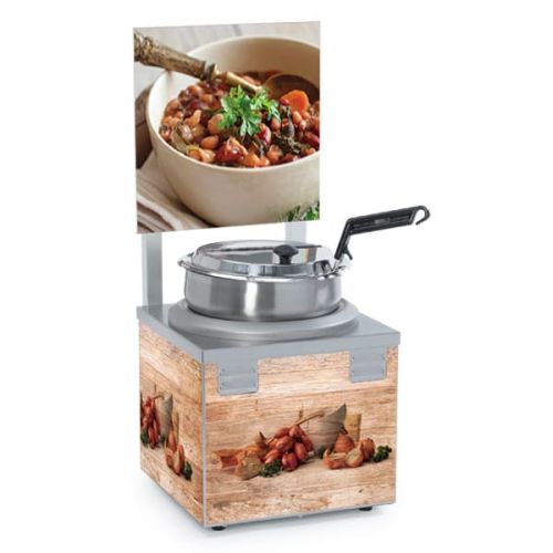 Nemco 6510A-S7, 7 Qt Single Well Soup Warmer with Header, 550W