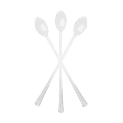 Fineline Settings 6511-CL, 6-inch Tiny Temptations Clear Cocktail Spoons, 400/CS