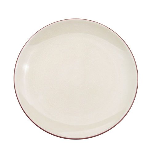 C.A.C. 666-16-W, 10-Inch White Non-Glare Glaze Stoneware Coupe Plate, DZ