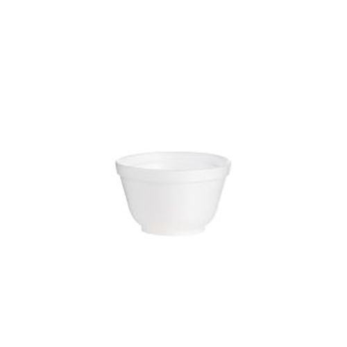 Dart 6B12 6 Oz Round White Insulated Foam Bowl, 1000/CS. (Lids are sold separately)