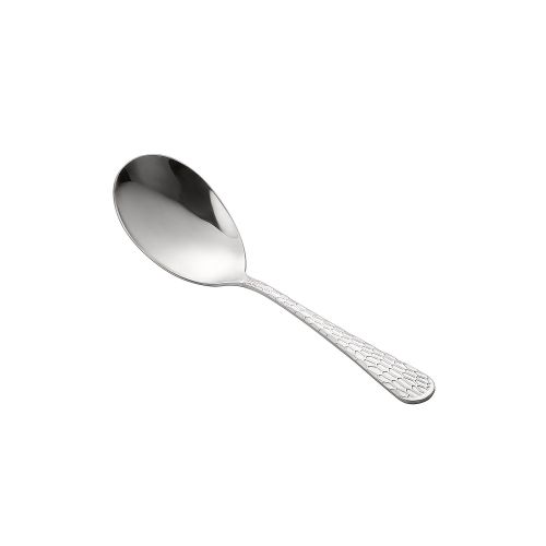 C.A.C. 8015-17, 9-Inch 18/8 Stainless Steel Auspicious Solid Spoon, DZ