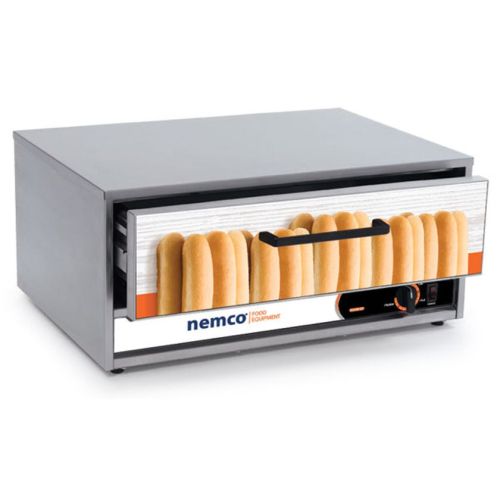 Nemco 8045N-BW, 32 Buns Hot Dog Bun Warmer for 8045N Series Roller Grills, 120V