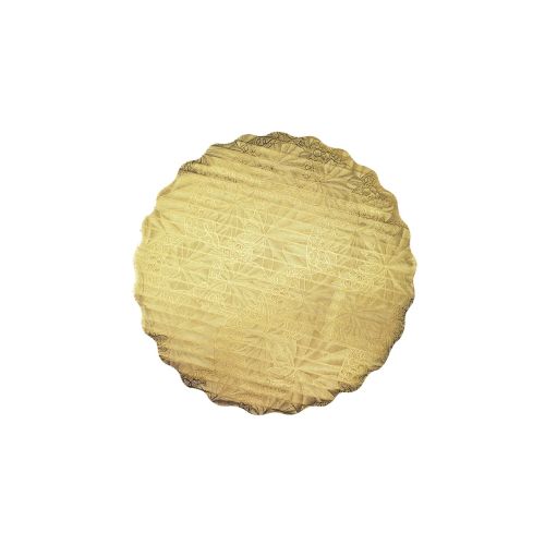SafePro 8RGS 8-Inch Gold Round Scalloped Cardboard Pads, 0.05 Inches Thick, 200/CS