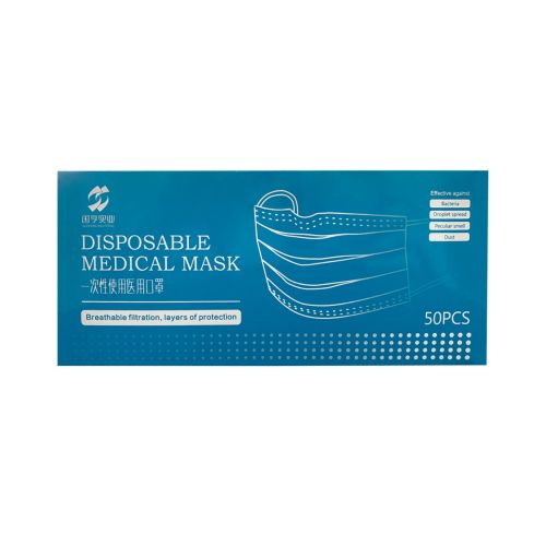 FMASK/MED Medical Blue Earloop Face Mask, 50/PK