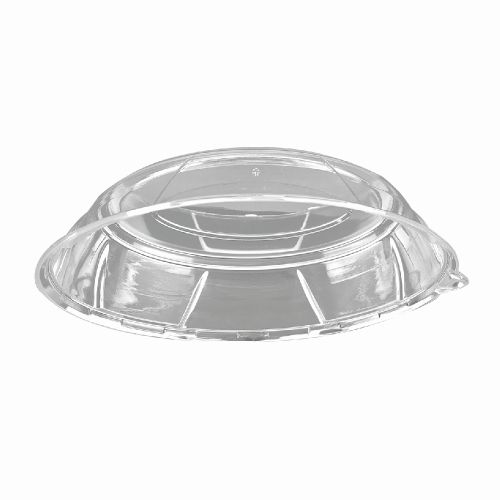 CLOSEOUT - Douglas Stephen 9511-L, 11x16-Inch Clear Oval Dome PET Lid for 1116RB Tray, 50/CS