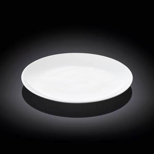 Wilmax WL-991012/A 7-Inch Olivia Pro White Porcelain Dessert Plate with a Rolled Rim, 72/CS