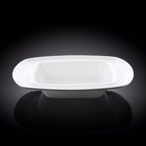 Wilmax WL-991021/A 8.5x8.5-Inch Undina White Porcelain Deep Plate, 18/CS