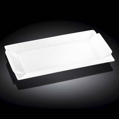 Wilmax WL-992648/A 16x8-Inch White Porcelain Rectangular Platter, 12/CS