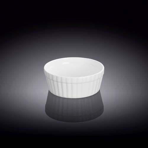 Wilmax WL-996054/A 3.5-Inch White Porcelain Snack/Dessert Dish, 144/CS