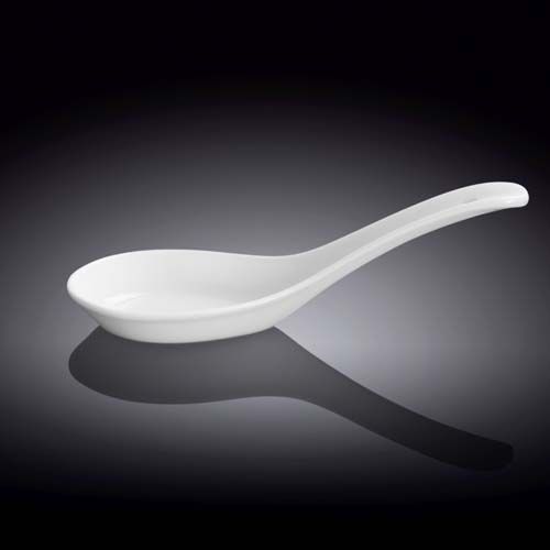 Wilmax WL-996073/A 5.5-Inch White Porcelain Spoon, 24/CS