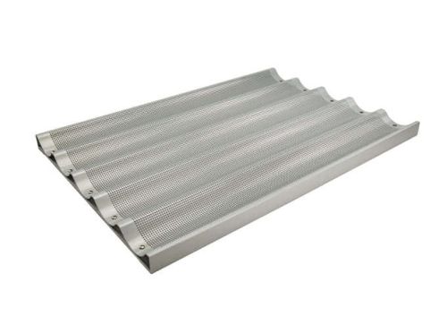 Winco ABPN-5, 18x26-Inch 5 Slot Long Aluminum Baguette Pan, NSF