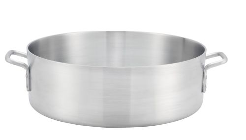 Winco ALB-18, 18-Quart 5.5-Inch High Win-Ware Aluminum Brazier Pan with 15.8-Inch Diameter and Reinforced Rim, NSF