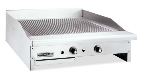 American Range ARTG-48, Counter Unit, 48 inch Thermostatic Gas Griddle with Steel Plate, NSF