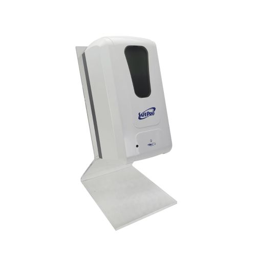 SET: SafePro Automatic Wallmount 40.5 Oz Dispenser with Countertop Stand and 128 Oz Hand Sanitizer