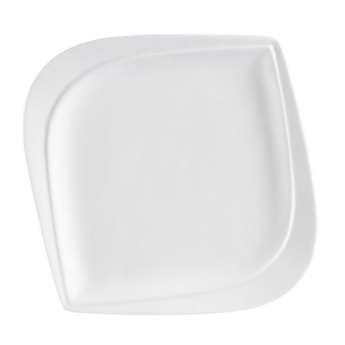 C.A.C. ASP-8, 8-Inch White Porcelain Aspen Tree Square Plate, 3 DZ/CS