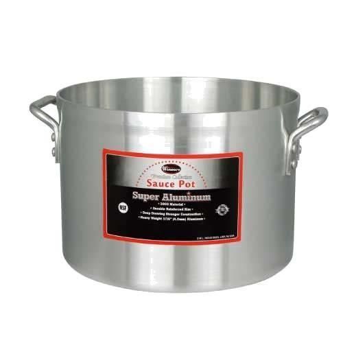 Winco AXAP-34, 34-Quart 16x10-Inch Aluminum Sauce Pot, NSF