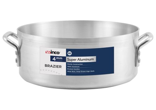 Winco AXBZ-35, 35-Quart 4.0mm-thick Super Aluminum Brazier Pan , EA