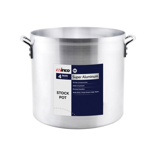 Winco AXS-24, 24-Quart Aluminum Stock Pot with 4 mm, 3/16