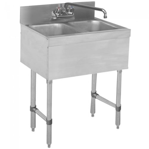 L&J BAR1014-2, 2-Compartment Bar Sink without a Drainboard