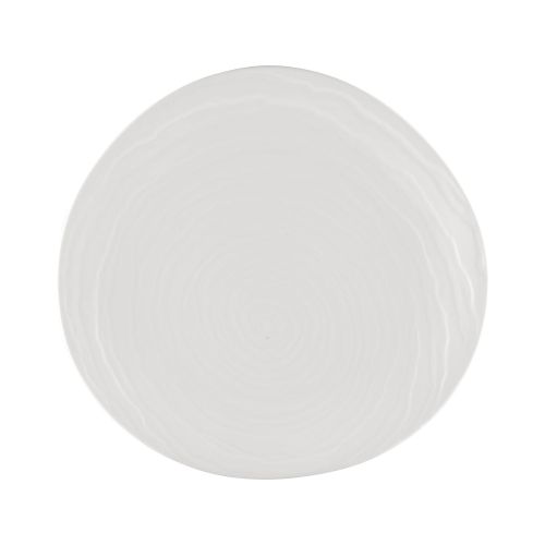 C.A.C. BHM-21, 12-Inch Porcelain Bone White Plate, DZ