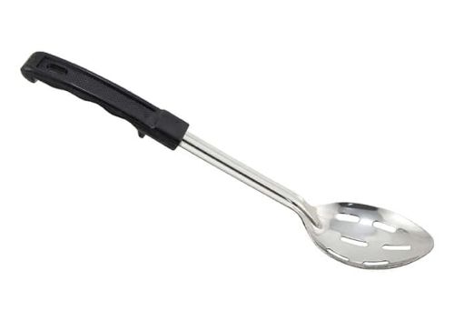 Winco BHSN-13, 13-Inch Stainless Steel Slotted Basting Spoon with Bakelite Handle, Black, NSF