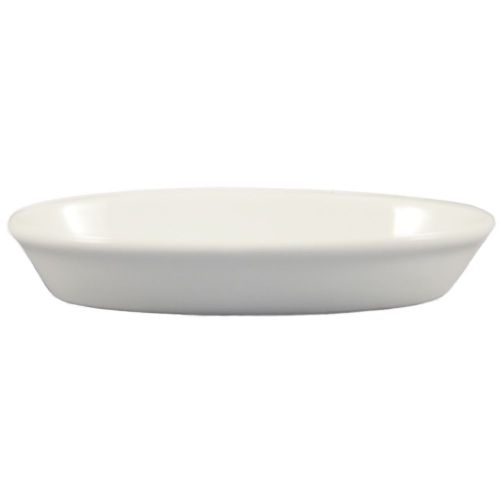 C.A.C. BKW-2, 8 Oz 7-Inch White Stoneware Oval Baking Dish, 3 DZ/CS