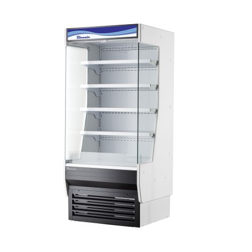 Blue Air BOD-36G, 36-inch Open-Air White Display Cooler with Glass Side Panels, 19.6 Cu. Ft.