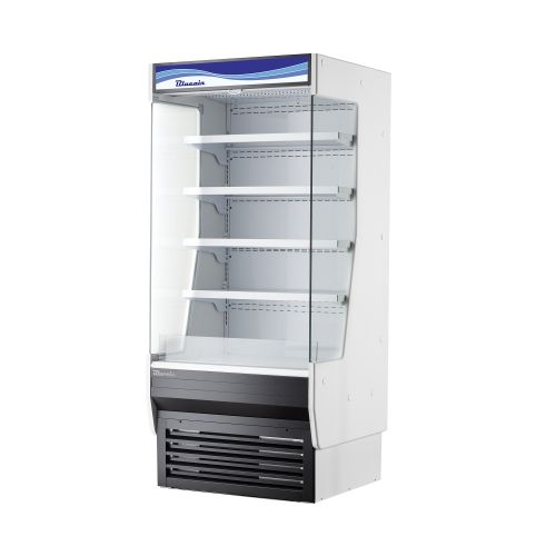 Blue Air BOD-48G, 48-inch Open-Air White Display Cooler with Glass Side Panels, 26.7 Cu. Ft.