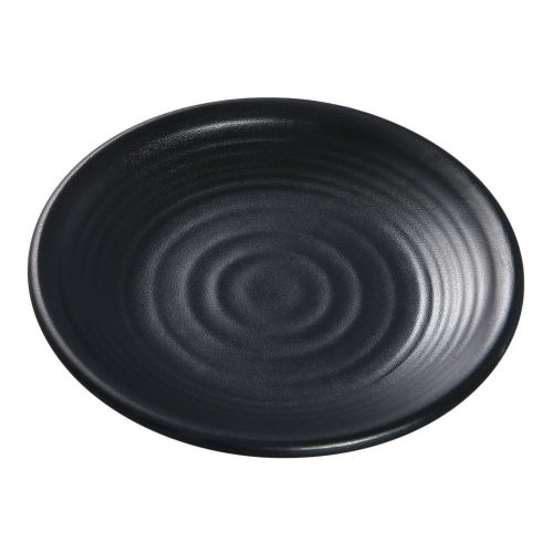Yanco BP-1006 6-Inch Black Pearl Melamine Round Plate, 48/CS