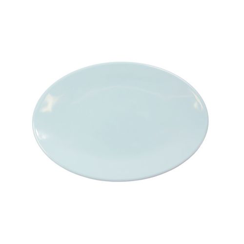 Yanco ВЅ-2907 7-Inch Bay Shell Melamine Oval Light Blue Plate, 48/CS