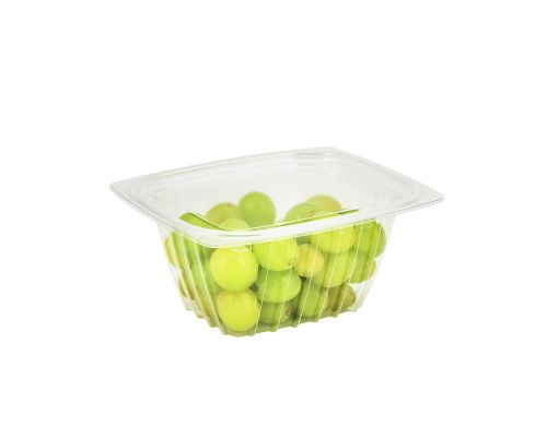 Dart C16DCPRW, 16-Ounce ClearPac Clear Rectangular Plastic Container with a Flat Lid, 252/CS