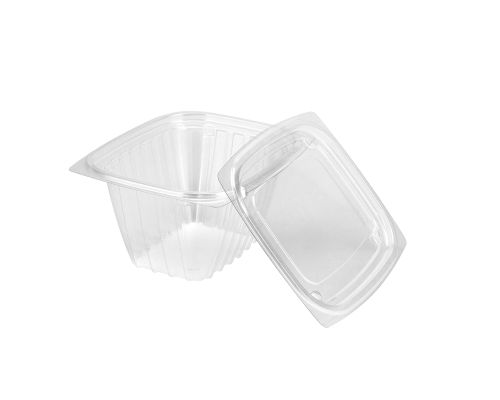 Dart C16DCPRW, 16-Ounce ClearPac Clear Rectangular Plastic Container with a  Flat Lid, 252/CS