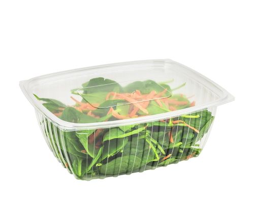 Dart C48DER, 48 Oz ClearPac Clear Rectangular Plastic Container, 250/CS. Lids Sold Separately.