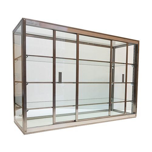 Carib 27S, 24x36-Inch 4-Compartment Display Case with Sliding Door