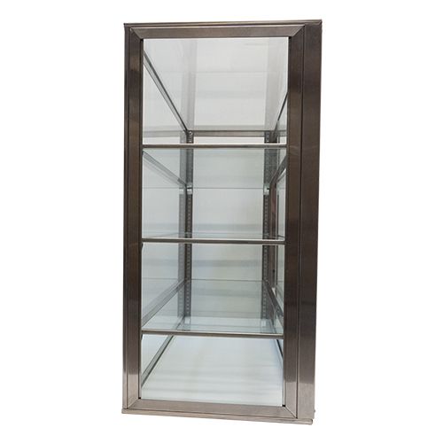 Carib 27S, 24x36-Inch 4-Compartment Display Case with Sliding Door