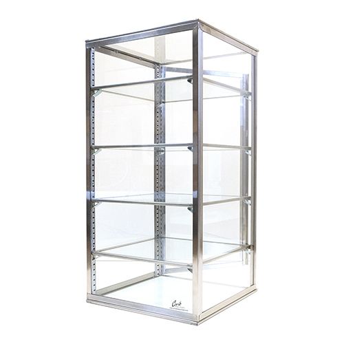 Carib 7H, 11x16-Inch 3-Compartment Upright Display Case with Hinged Door