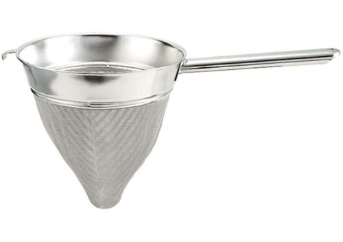 Winco CCB-10, 10-Inch Stainless Steel Bouillon Strainer, Extra Fine Mesh