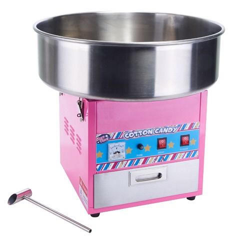 Winco CCM-28, Show Time Electric Cotton Candy Machine with 20.5-Inch Stainless Steel Bowl, 1080W