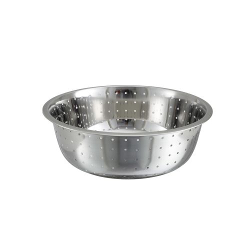 Winco CCOD-13L, 13-Inch Stainless Steel Chinese Colander with 5 mm Holes