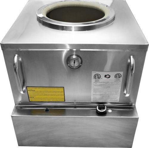 Omcan CE-IN-24X24, 24x24-inch Stainless Steel Natural Gas Tandoor Clay Oven